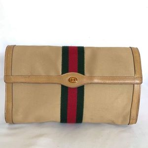 ❌SOLD❌Gucci Parfums Vintage Canvas Clutch Bag